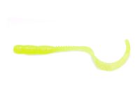 4" Curly Curly - Chartreuse Silver Glitter