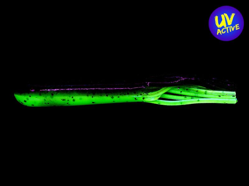 3.5" Legend Tube - Green Pumpkin / Chartreuse
