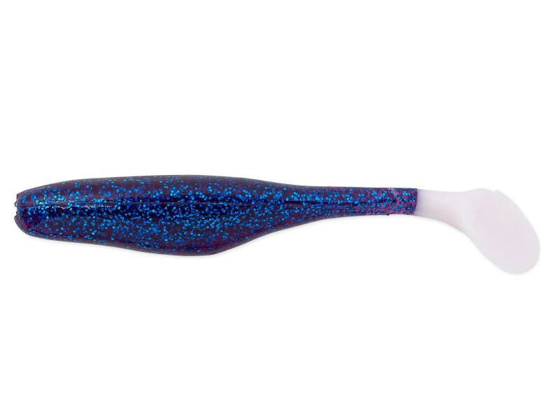 4" Walleye Assassin - Electric Blue / White Tail